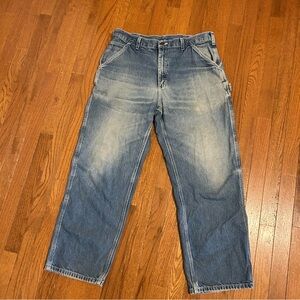 Carhartt men's loose-fit denim carpenter jeans. 36x29.5